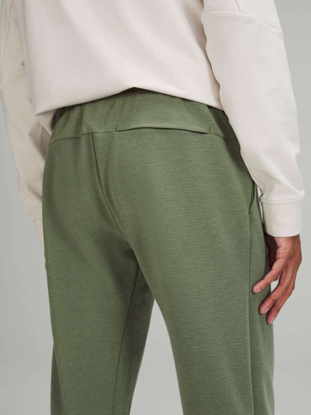 Lululemon Men's GridLiner Fleece Jogger Heathered Green Twill Size M LIKE NEW - Picture 2 of 10